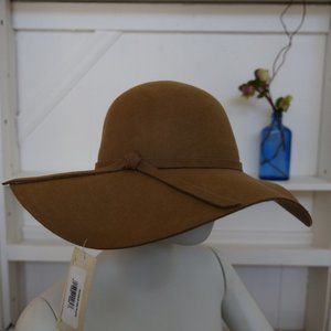 Tan Brooklyn Hat Company Wide Brim Floppy Hat